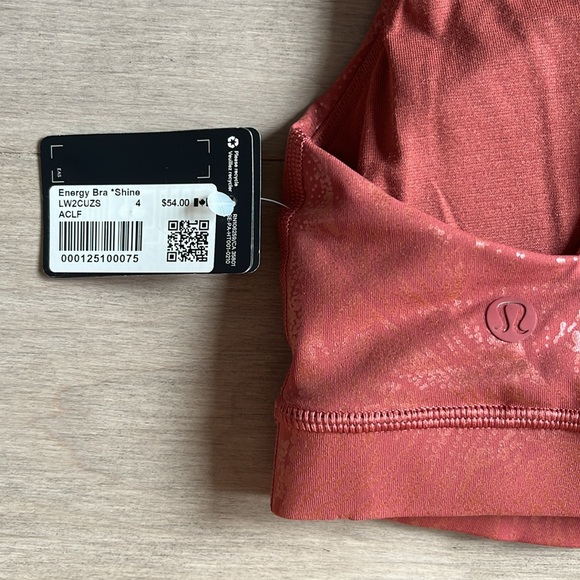 NWOT Lululemon Energy Shine Sport Bra Size 4 - Picture 4 of 8